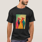 Abstract Tropical Birds Op T-shirt (Voorkant)