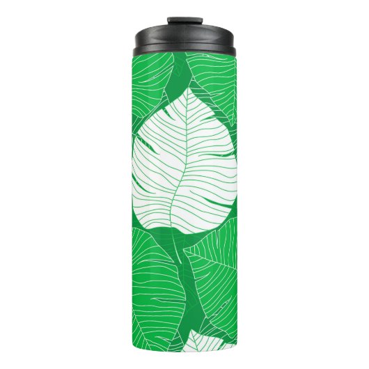 Abstract tropical leaf painting design thermosbeker (Voorkant)