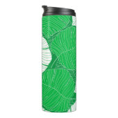 Abstract tropical leaf painting design thermosbeker (Geroteerd rechts)