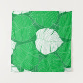 Abstract tropical leaf painting design wandkleed (Voorkant (horizontaal))