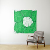 Abstract tropical leaf painting design wandkleed (In Situ (horizontaal))