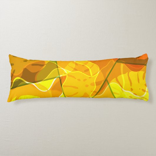 ABSTRACT TROPICAL LEAVES  LICHAAMSKUSSEN (Voorkant)