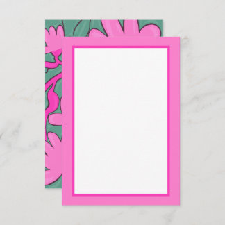 Abstract Tropical Motif Flat Card Bedankkaart
