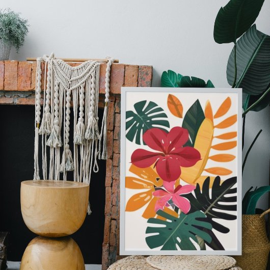 Abstract Tropical Wall Art Home Decor Poster