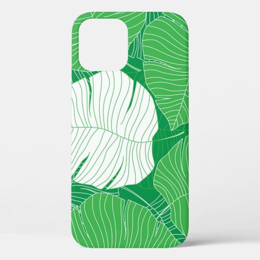 Abstract tropisch blad, kunstschilderkunst. Case-Mate iPhone case (Achterkant)
