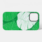 Abstract tropisch blad schilderontwerp iPhone hoesje (Achterkant horizontaal)