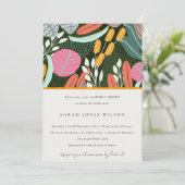 Abstract tropisch botanisch Vrijgezellenfeest Kaart (Staand voorkant)