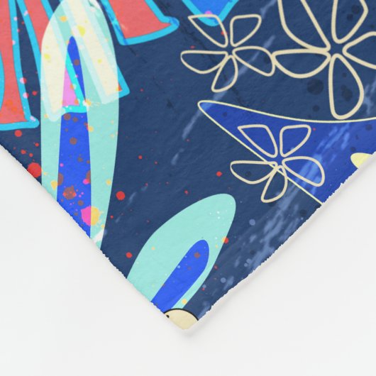 Abstract tropisch fleece deken (Hoek)