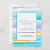 Abstract tropisch getij aqua bruiloft verandering  kaart (Voorkant)