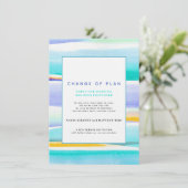 Abstract tropisch getij aqua bruiloft verandering  kaart (Staand voorkant)