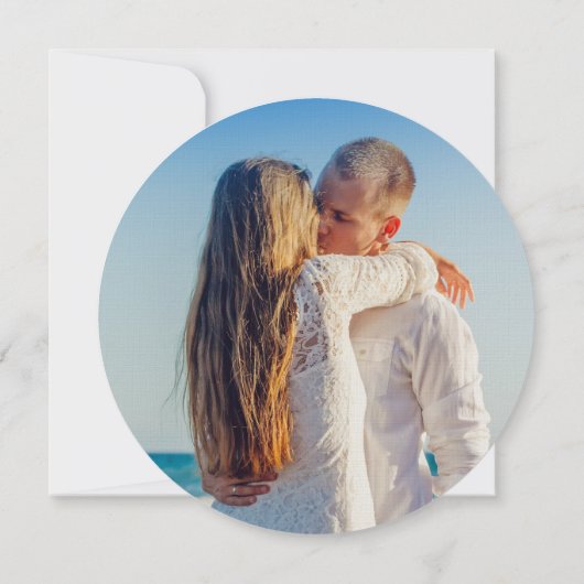 Abstract tropisch getij foto rond bruiloft kaart (Achterkant)