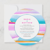 Abstract tropisch getij foto rond bruiloft kaart (Voorkant)