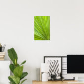 Abstract Tropisch Groen Palmblad Poster (Thuiskantoor)