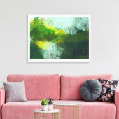 abstract tropisch landschapsschilderij canvas afdruk (Insitu (Woonkamer))