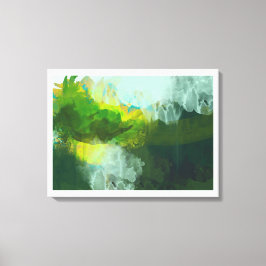 abstract tropisch landschapsschilderij canvas afdruk