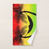 Abstract tropisch leven | Hammock Silhouette Bad Handdoek (Handdoek)