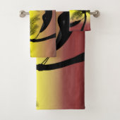 Abstract tropisch leven | Hammock Silhouette Bad Handdoek (Insitu)