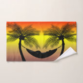 Abstract tropisch leven | Hammock Silhouette Bad Handdoek (Handdoek)