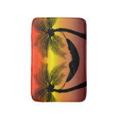 Abstract tropisch leven | Hammock Silhouette Badmat (Voorkant Verticaal)