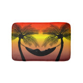 Abstract tropisch leven | Hammock Silhouette Badmat (Voorkant)