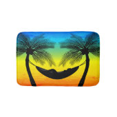 Abstract tropisch leven | Hammock Silhouette Badmat (Voorkant)