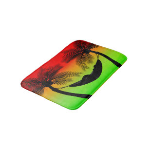 Abstract tropisch leven Hammock Silhouette Badmat