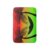 Abstract tropisch leven | Hammock Silhouette Badmat (Voorkant Verticaal)