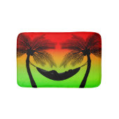 Abstract tropisch leven | Hammock Silhouette Badmat (Voorkant)