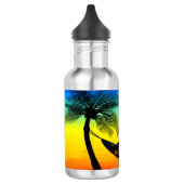 Abstract Tropisch Leven Palm Silhouet Hangmat Waterfles (Links)