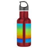 Abstract tropisch leven palm Silhouette Hammock Waterfles (Achterkant)