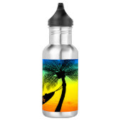 Abstract tropisch leven palm Silhouette Hammock Waterfles (Rechts)