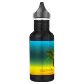 Abstract tropisch leven palm Silhouette Hammock Waterfles (Links)