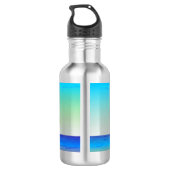 Abstract tropisch leven palm Silhouette Hammock Waterfles (Achterkant)