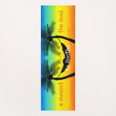 Abstract tropisch leven palm Silhouette Hammock Yogamat (Voorkant)