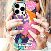 Abstract Tropisch Oerwoud Aangepaste Naam Case-Mate iPhone Case