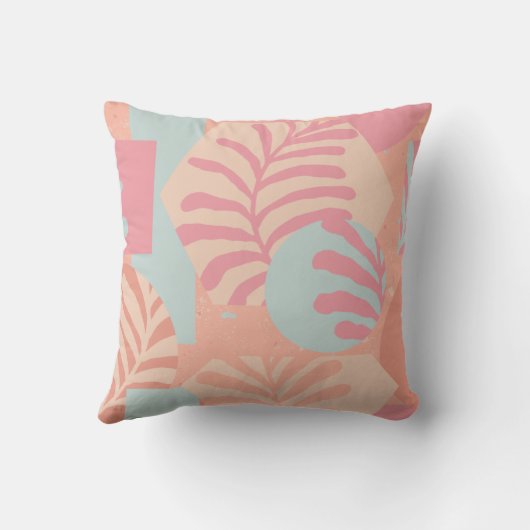 Abstract Tropisch Patroon Kussen (Achterkant)