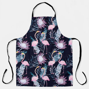 Abstract tropisch patroon met flamingo, protea, l schort