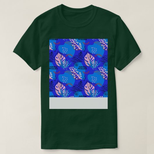 Abstract tropisch patroon TShirt (Design voorkant)
