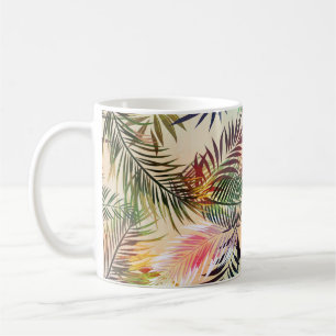 Abstract tropisch plant. illustratie koffiemok