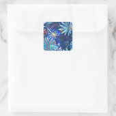 Abstract tropisch vierkante sticker (Tas)