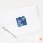 Abstract tropisch vierkante sticker (Envelop)