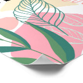 Abstract Tropisch Vrijgezellenfeest Welkom Poster (Hoek)