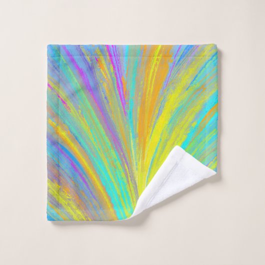 Abstract tropisch zomerfeest bad handdoek (Wasdoekje)