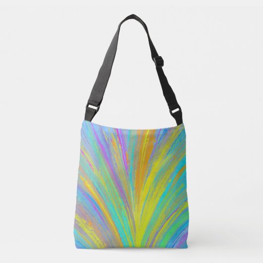 Abstract tropisch zomerfeest crossbody tas (Voorkant)