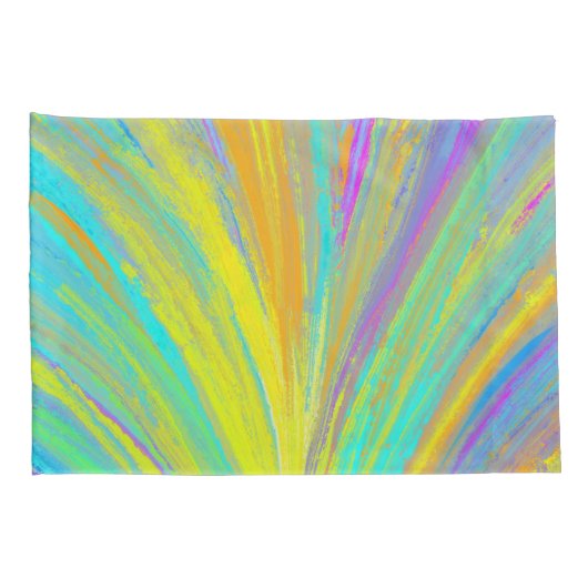 Abstract tropisch zomerfeest kussensloop (Achterkant-Rechts)