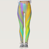 Abstract tropisch zomerfeest leggings (Voorkant)