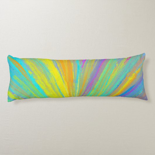 Abstract tropisch zomerfeest lichaamskussen (Achterkant)