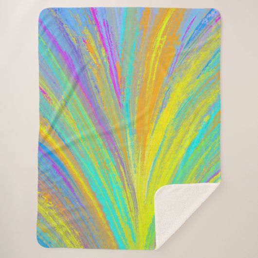 Abstract tropisch zomerfeest sherpa deken (Voorkant)