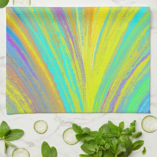 Abstract tropisch zomerfeest theedoek (Gevouwen)