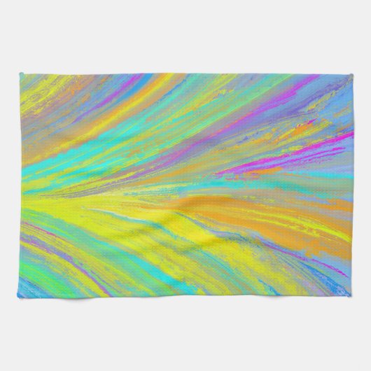 Abstract tropisch zomerfeest theedoek (Horizontaal)